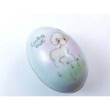 Load image into Gallery viewer, Vintage 1978 ENESCO Little Lamb Egg-Shaped Trinket Box - “Loving Ewe”