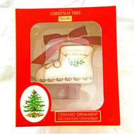 Spode Christmas Tree Ceramic Ornament - Baby’s First Christmas Bootie - NIB