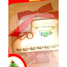 Load image into Gallery viewer, Spode Christmas Tree Ceramic Ornament - Baby’s First Christmas Bootie - NIB

