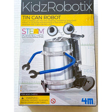 Load image into Gallery viewer, KidsRobotix Tin Can Robot - Educational Robot Building Kit - New in Box
