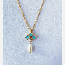 Load image into Gallery viewer, Avon Antique Teardrop Faux Pearl Pendant / Necklace - Vintage Minimalist

