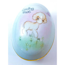 Load image into Gallery viewer, Vintage 1978 ENESCO Little Lamb Egg-Shaped Trinket Box - “Loving Ewe”