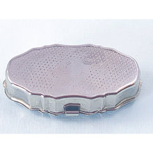 Load image into Gallery viewer, Vintage Oval Pill Box with Velveteen Floral Motif Lid