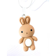 Cute Brown Bunny Pendant/Necklace with Stainless Steel Chain