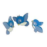 Trio of Enamel Bluebird Tac Pins - Perfect for Hats, Jackets, or Backpacks