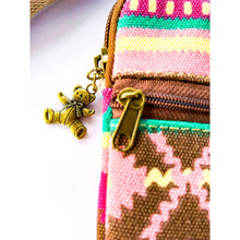 Load image into Gallery viewer, Mini Canvas Crossbody Bag w/ Boho / Tribal Pattern - Super Cute and Practical!
