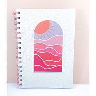 Hardbound  Lined Journal with Sun/Beach Motif Cover