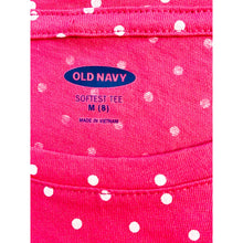 Load image into Gallery viewer, Girls’ Size M (8) Old Navy Softest Tee Long-Sleeve Top – NWT – Pink, White Dots
