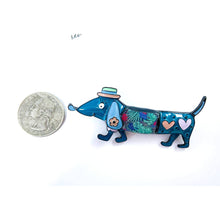 Load image into Gallery viewer, Artful Dachshund Pin Enamel Brooch / Pin - Colorful and Artsy Dog
