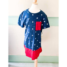 Load image into Gallery viewer, Rustic Blue T-Shirt Knit Dress - Girls Size Small (7-8) - New with Tag
