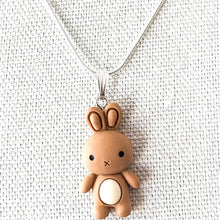 Load image into Gallery viewer, Cute Brown Bunny Pendant/Necklace with Stainless Steel Chain
