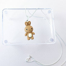 Load image into Gallery viewer, Cute Brown Bunny Pendant/Necklace with Stainless Steel Chain
