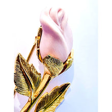 Load image into Gallery viewer, AVON Genuine Porcelain Rose Pin / Brooch - Soft Pink Long-Stemmed Rose - 1994
