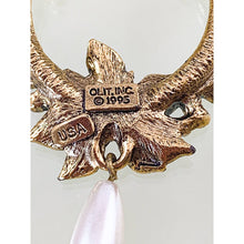 Load image into Gallery viewer, Charming Olit Inc Holiday Poinsettia Pin/ Brooch with Faux Pearls
