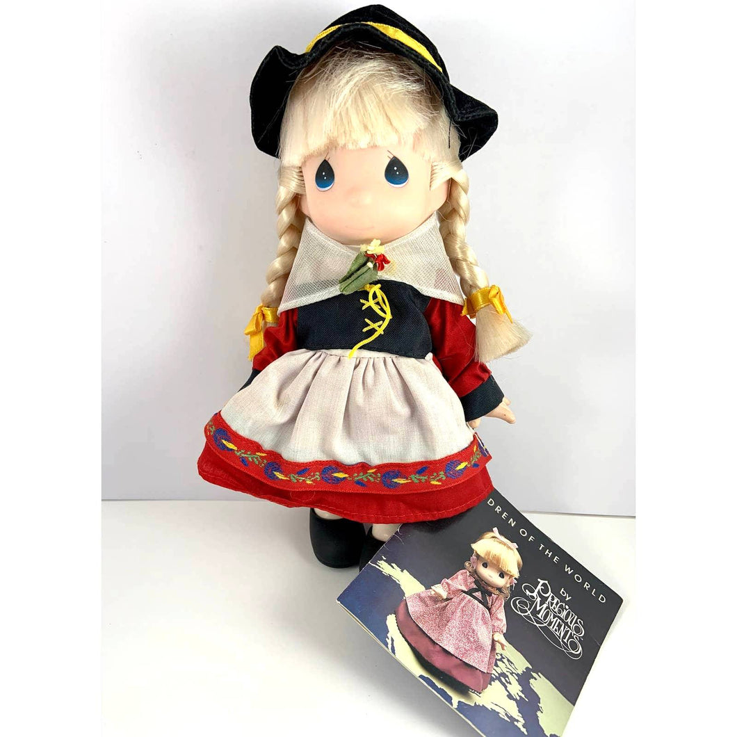 Precious Moments Children of the World Doll, Gretchen, German, Issued Dec 1990, 9 inches Tall, With Tag