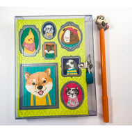 Mudpuppy Diary/ Journal - Pet Portraits Cover - Blank, New - Free Pen!